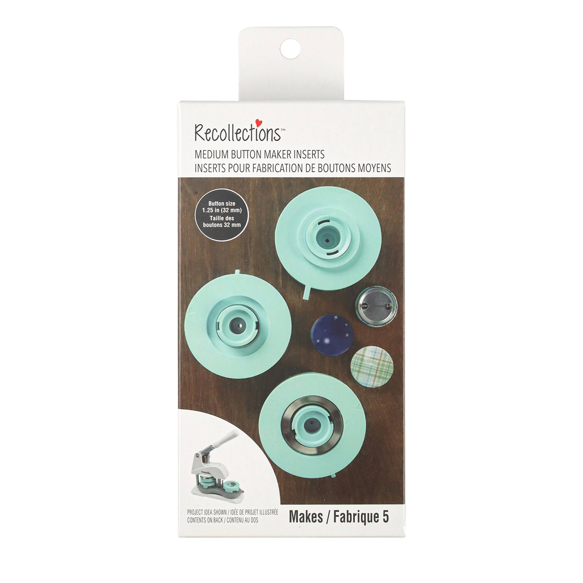 6 Pack: Medium Button Maker Inserts by Recollections™